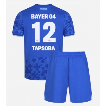 Bayer Leverkusen Edmond Tapsoba #12 Maglia Gara Terza Repliche 2025-26 Bambino Maniche Corte